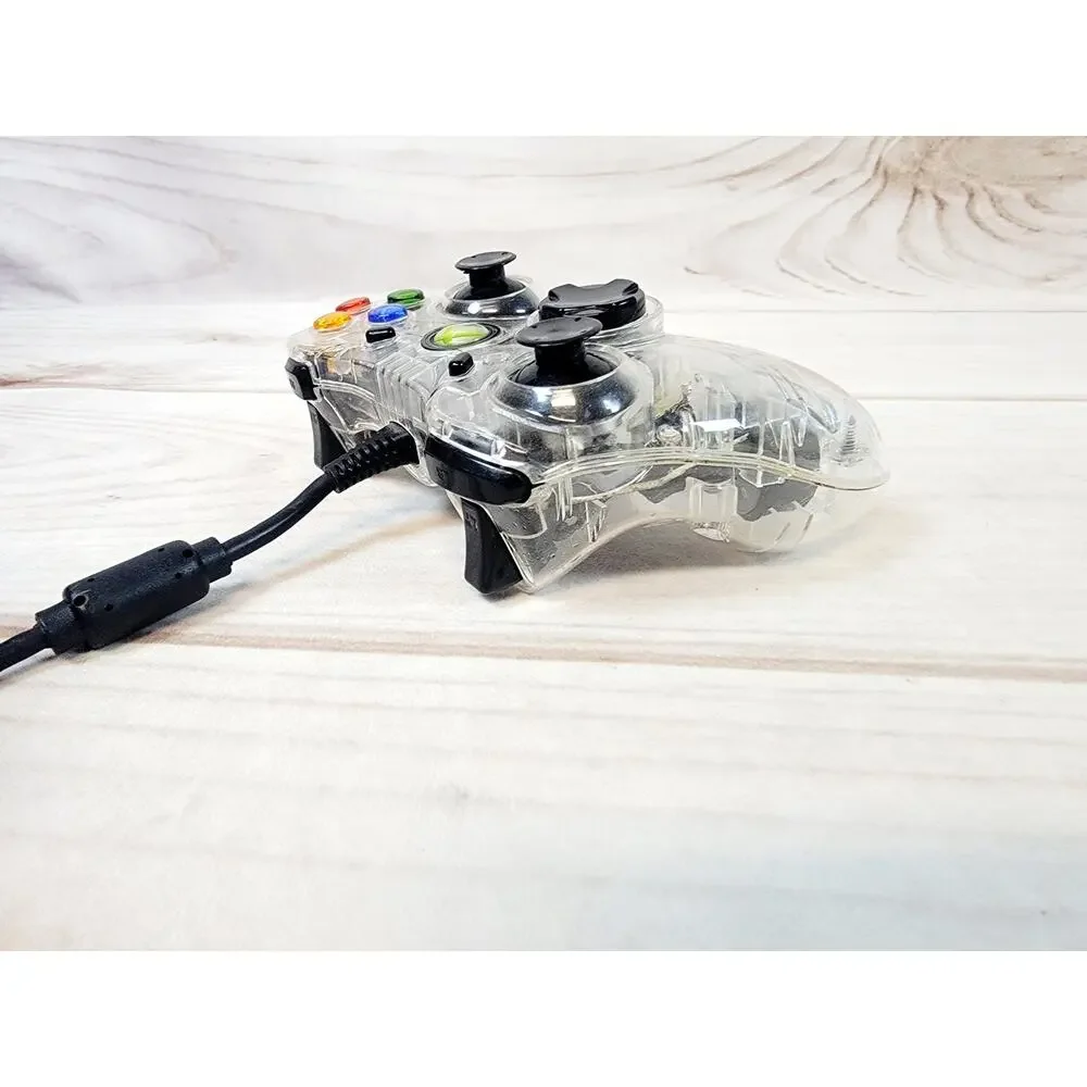 Xbox 360 Clear PDP Afterglow Wired Controller Model PL-3702 Breakaway